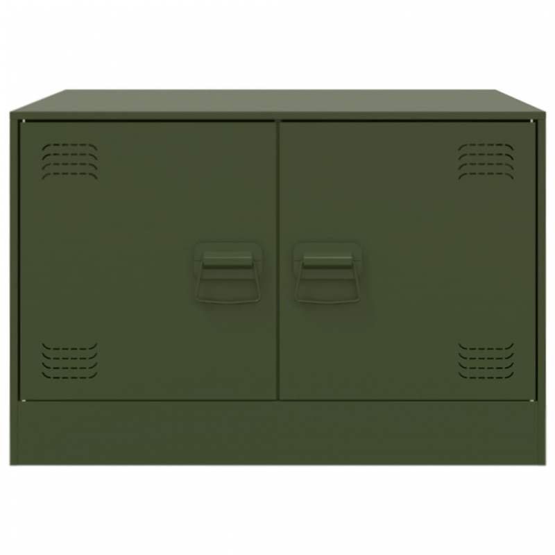 Couchtisch Olivgrün 67x50x44 cm Stahl