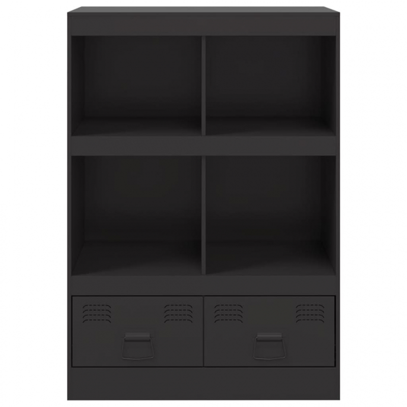 Highboard Schwarz 67x39x95 cm Stahl