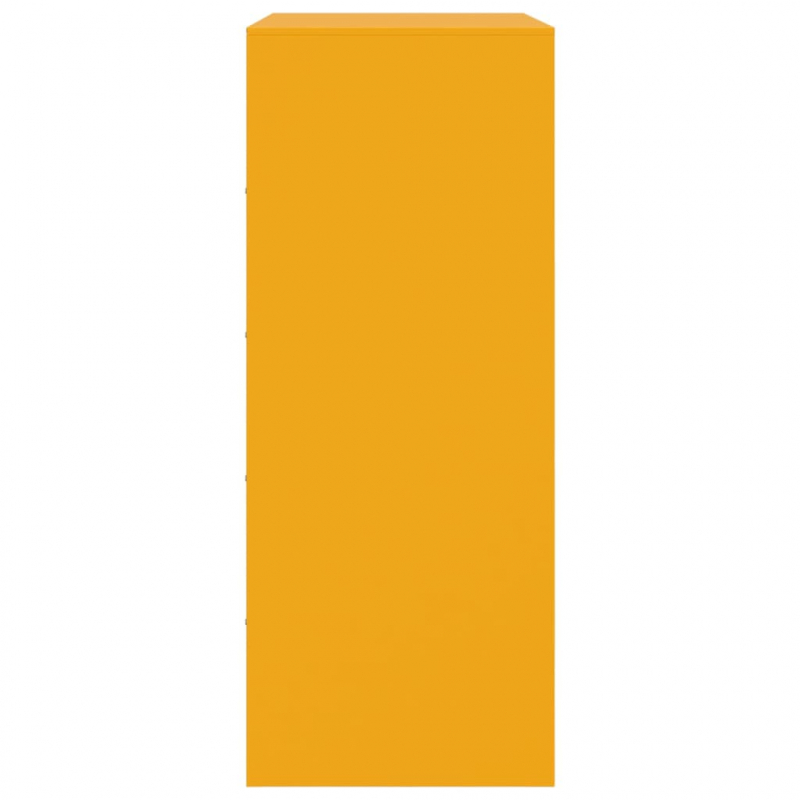 Highboard Senfgelb 67x39x95 cm Stahl