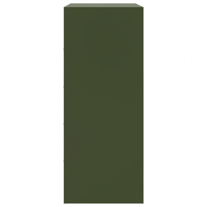 Highboard Olivgrün 67x39x95 cm Stahl