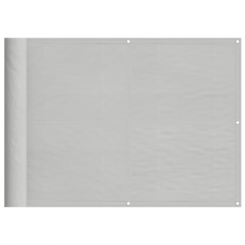 Balkon-Sichtschutz Hellgrau 75x600 cm 100 % Polyester-Oxford
