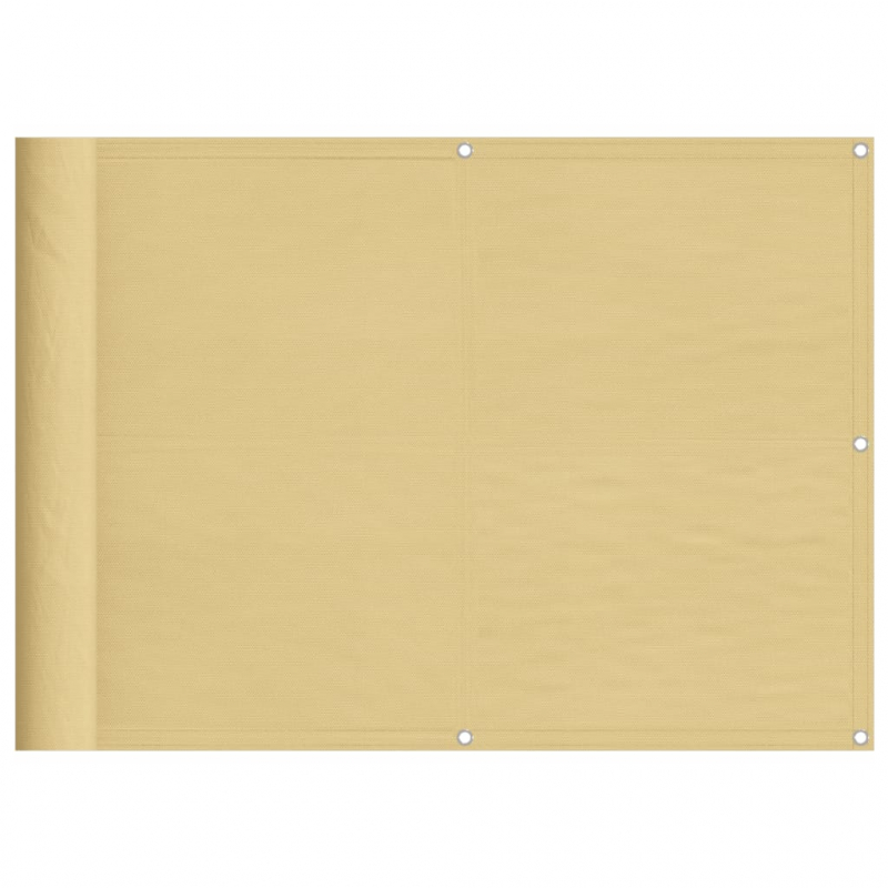 Balkonsichtschutz Sandfarben 75x600 cm 100 % Polyester-Oxford