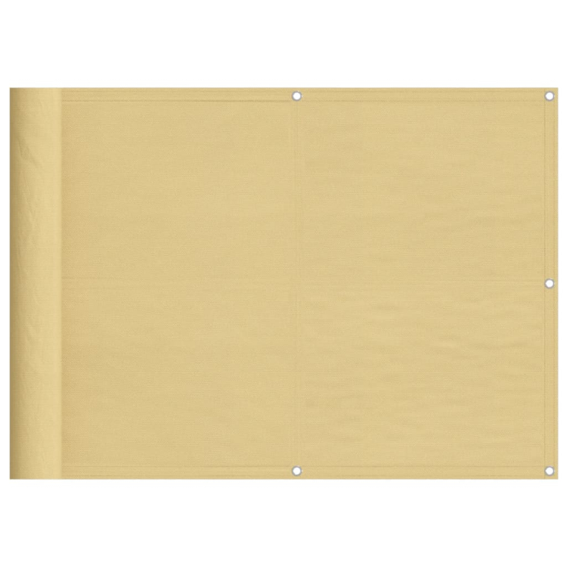 Balkonsichtschutz Sandfarben 75x800 cm 100 % Polyester-Oxford