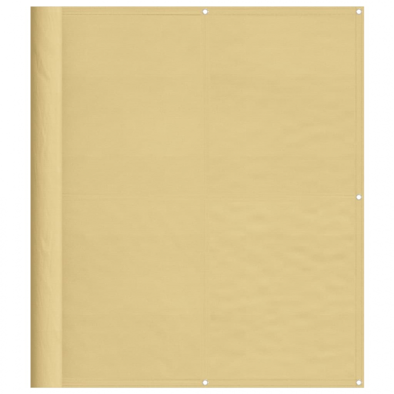 Balkon-Sichtschutz Sandfarben 120x600 cm 100% Polyester-Oxford