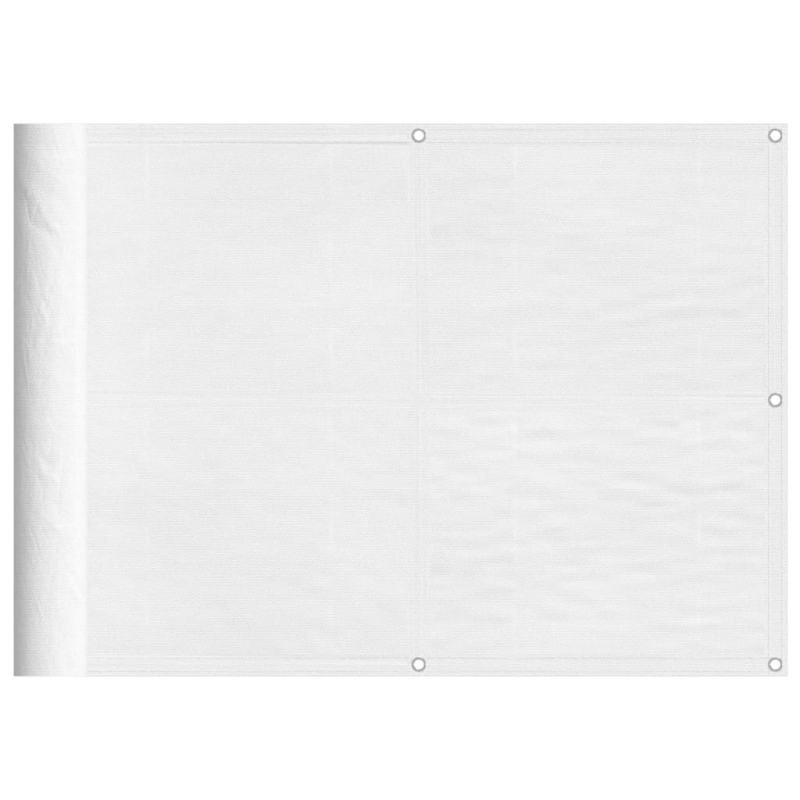 Balkon-Sichtschutz Weiß 75x1000 cm 100 % Polyester-Oxford