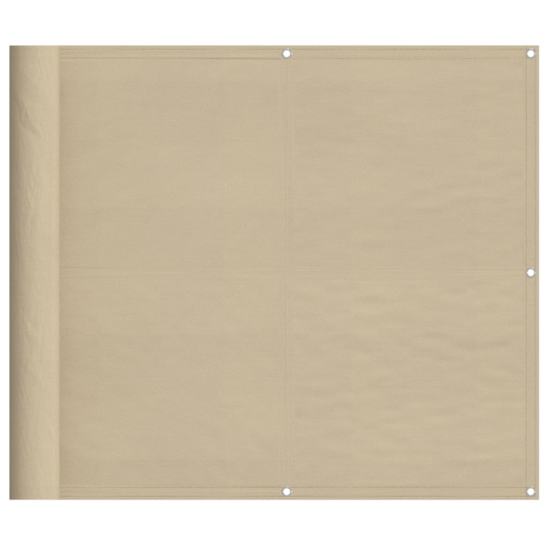 Balkon-Sichtschutz Beige 90x800 cm 100 % Polyester-Oxford