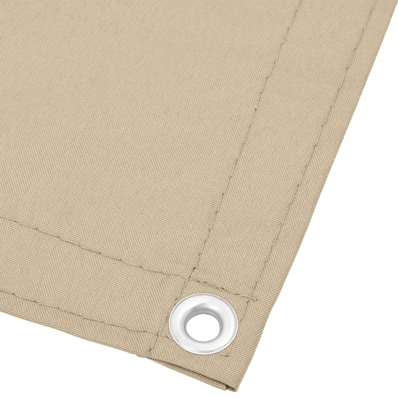 Balkon-Sichtschutz Beige 120x800 cm 100 % Polyester-Oxford