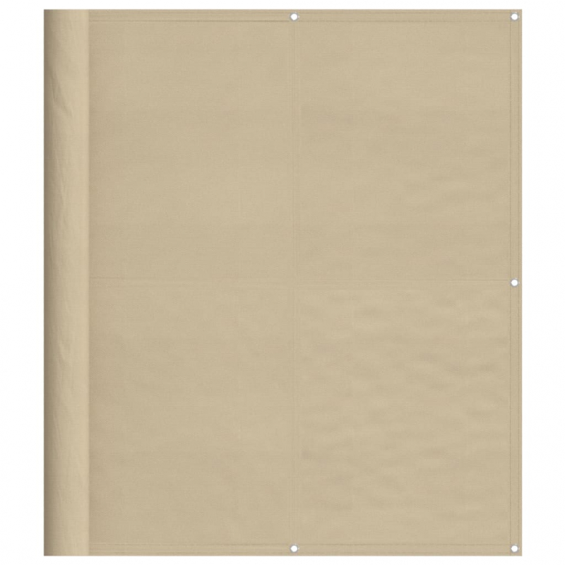 Balkon-Sichtschutz Beige 120x1000 cm 100 % Polyester-Oxford