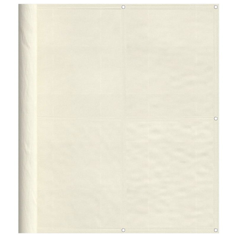 Balkon-Sichtschutz Creme 120x800 cm 100 % Polyester-Oxford