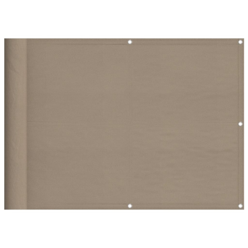 Balkon-Sichtschutz Taupe 75x800 cm 100 % Polyester-Oxford