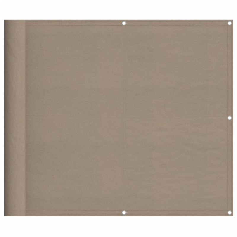 Balkon-Sichtschutz Taupe 90x700 cm 100 % Polyester-Oxford