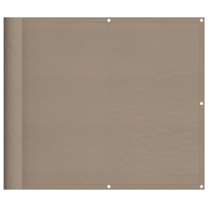 Balkon-Sichtschutz Taupe 90x1000 cm 100 % Polyester-Oxford