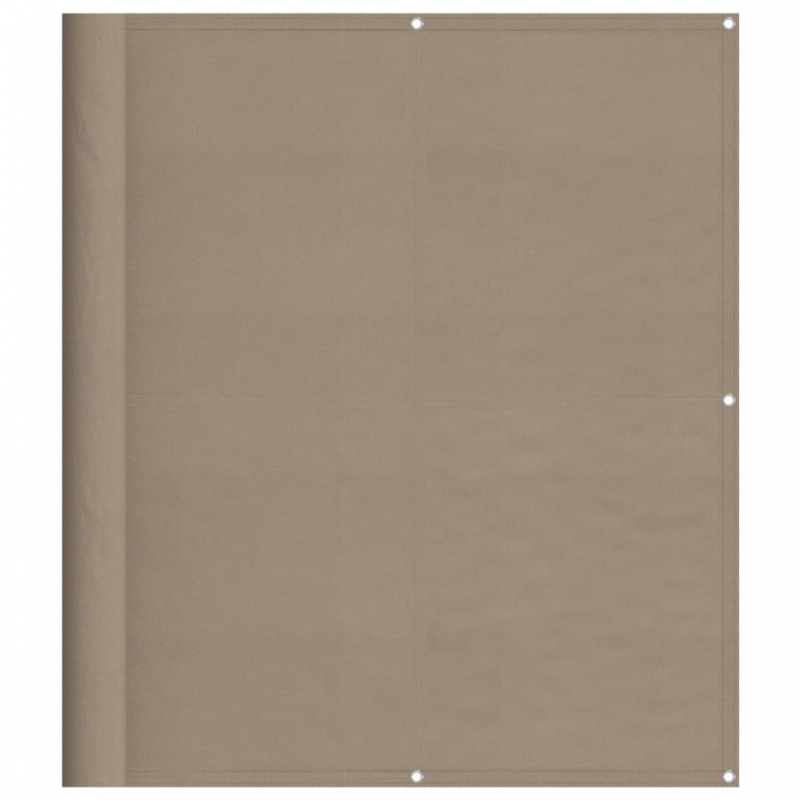 Balkon-Sichtschutz Taupe 120x800 cm 100 % Polyester-Oxford