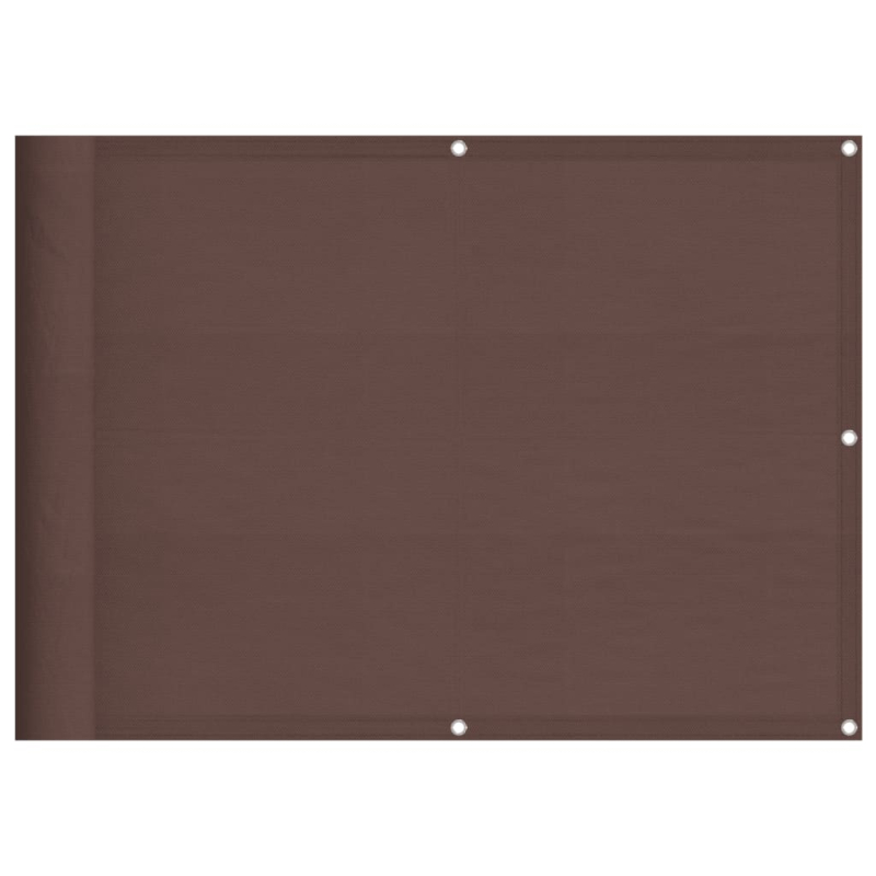 Balkon-Sichtschutz Braun 75x800 cm 100 % Polyester-Oxford