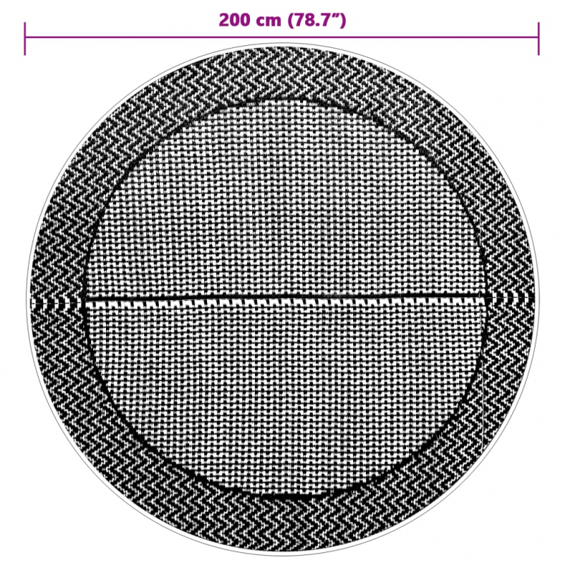 Outdoor-Teppich ARAKIL Grau Ø200 cm PP