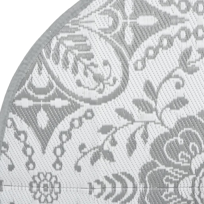 Outdoor-Teppich ARAKIL Hellgrau Ø120 cm PP