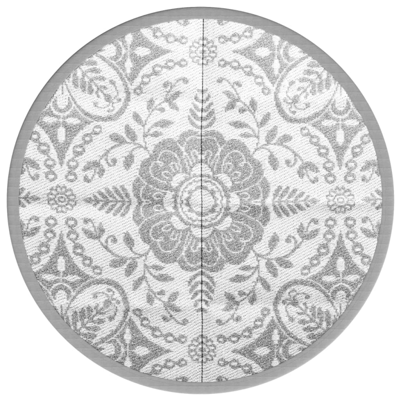 Outdoor-Teppich ARAKIL Hellgrau Ø160 cm PP