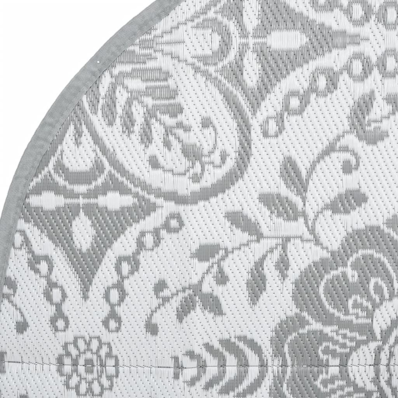 Outdoor-Teppich ARAKIL Hellgrau Ø160 cm PP