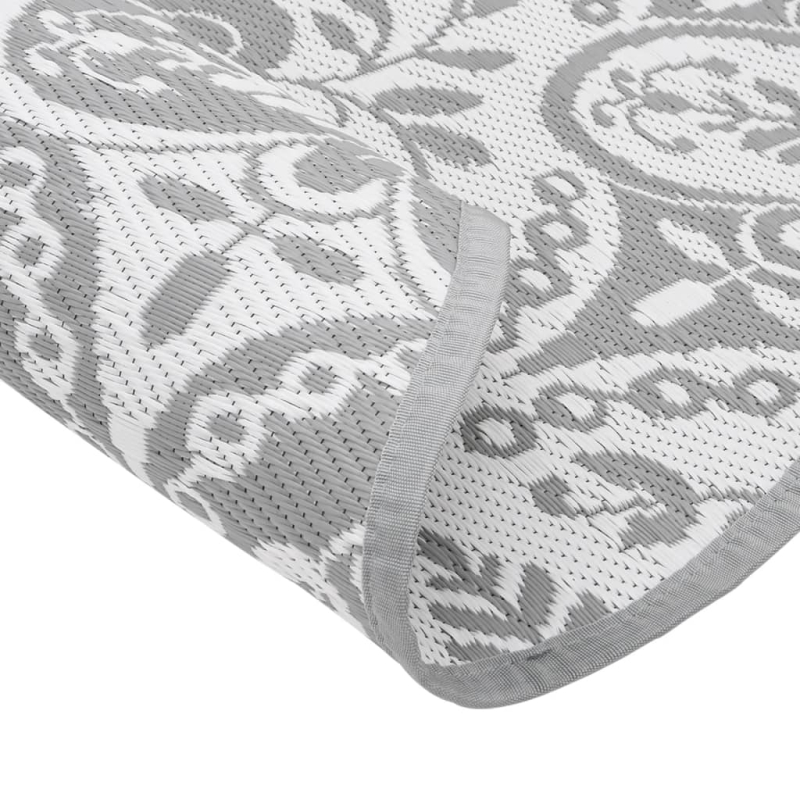 Outdoor-Teppich ARAKIL Hellgrau Ø160 cm PP