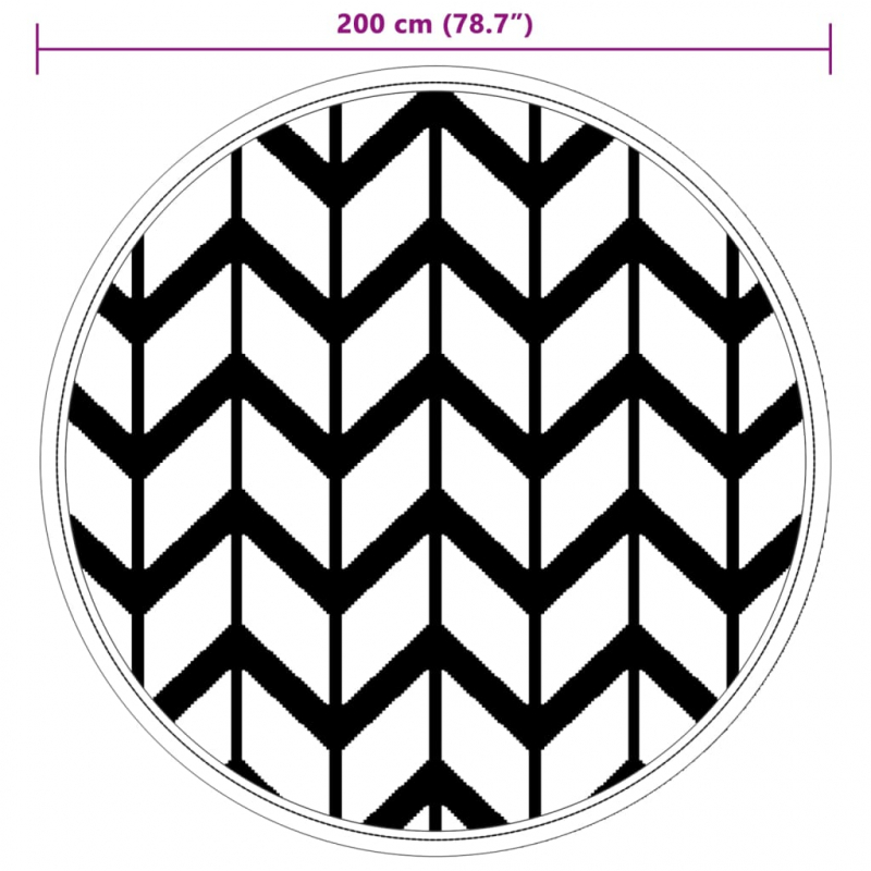 Outdoor-Teppich ARAKIL Grau Ø200 cm PP