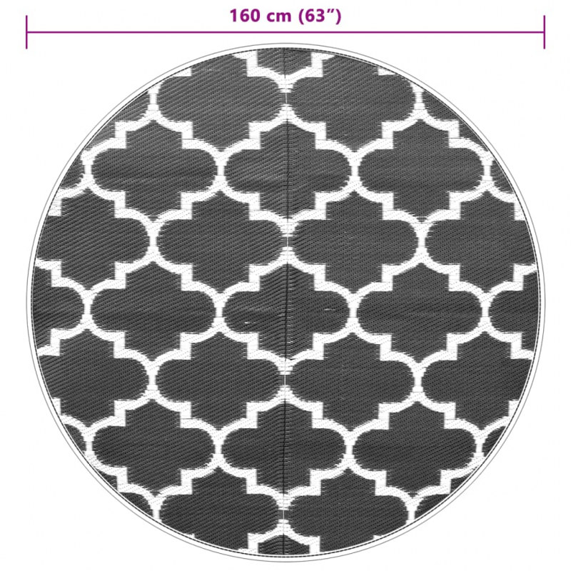 Outdoor-Teppich ARAKIL Blau Ø160 cm PP