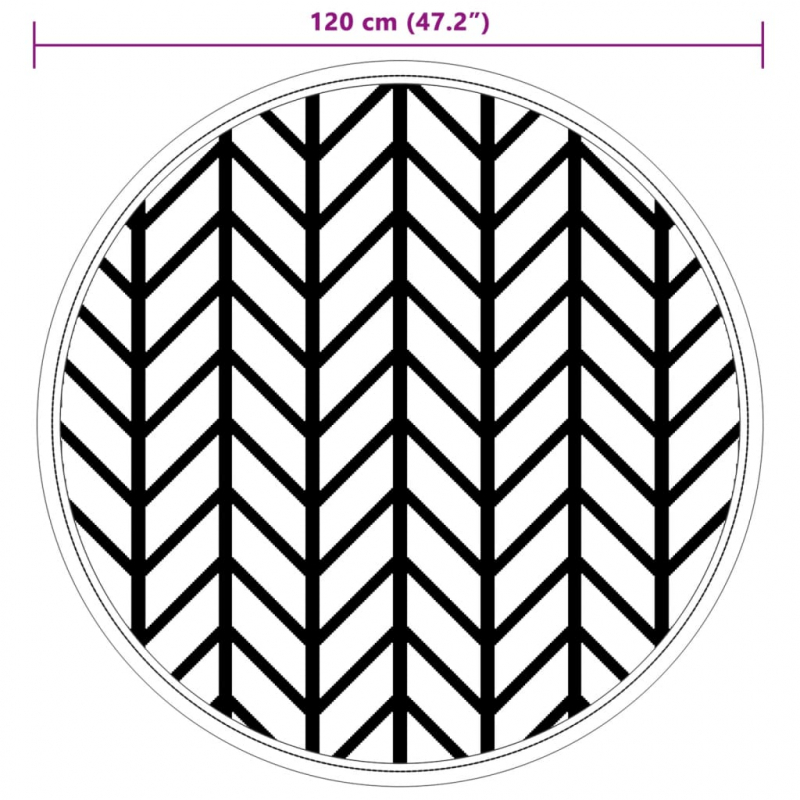 Outdoor-Teppich ARAKIL Grau Ø120 cm PP