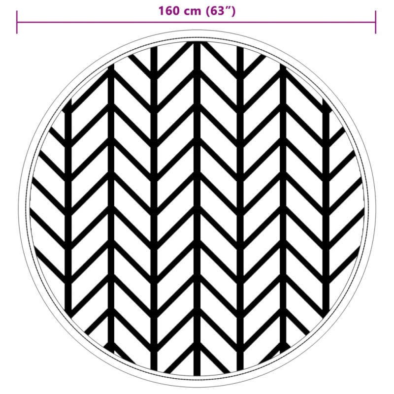 Outdoor-Teppich ARAKIL Grau Ø160 cm PP