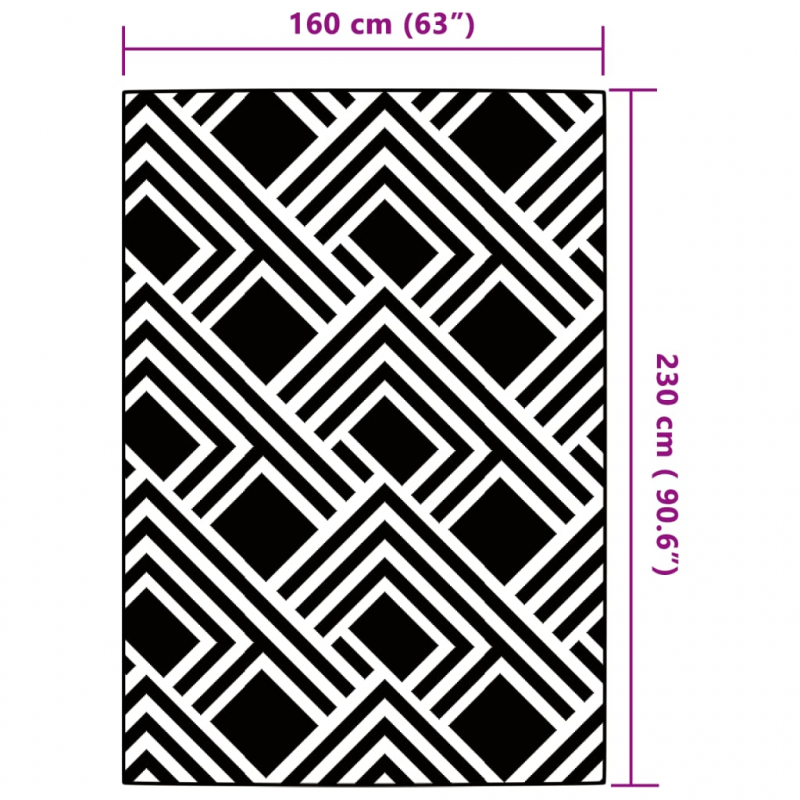 Outdoor-Teppich ARAKIL Grau 160x230 cm PP