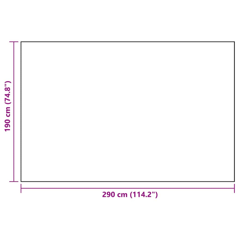 Outdoor-Teppich ARAKIL Weiß und Schwarz 190x290 cm PP