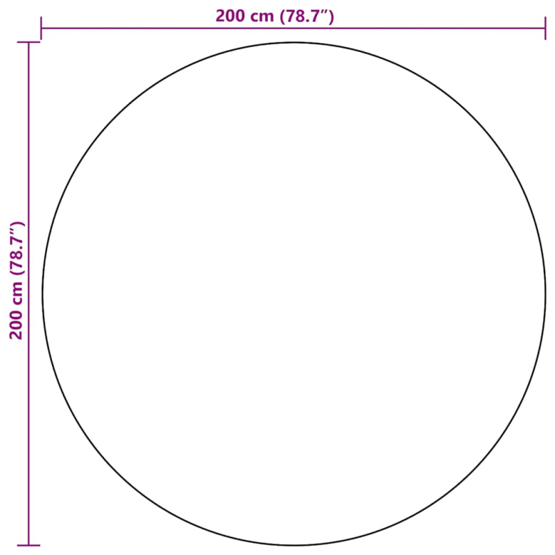 Outdoor-Teppich ARAKIL Weiß und Schwarz Ø200 cm PP
