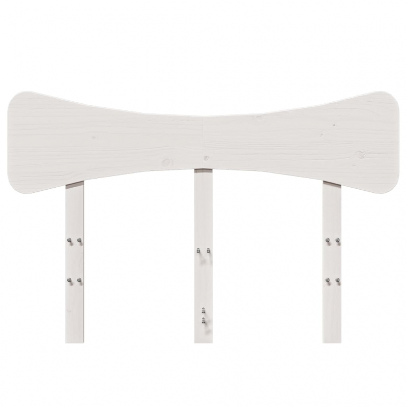 Kopfteil Weiß 135 cm Massivholz Kiefer