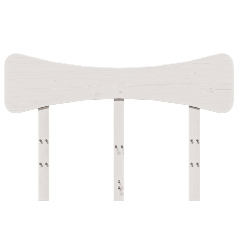 Kopfteil Weiß 120 cm Massivholz Kiefer