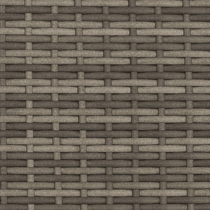 Sonnenliege mit Dach und Kissen Grau Poly Rattan