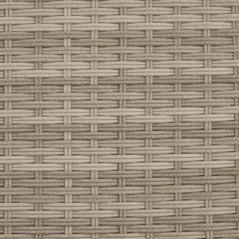 Sonnenliege mit Dach und Kissen Hellgrau Poly Rattan