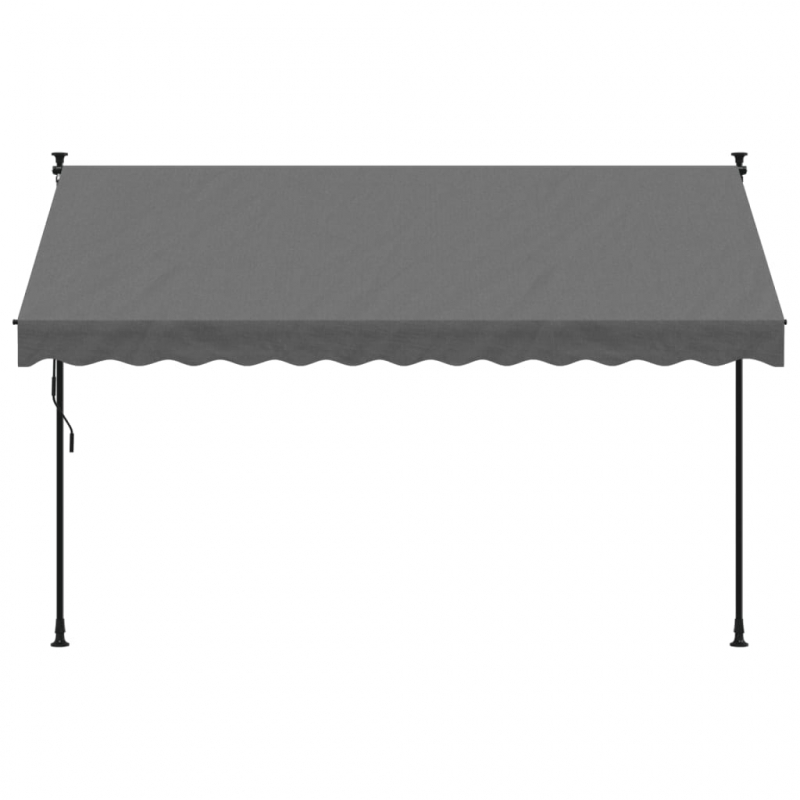 Markise Einziehbar Anthrazit 300x150 cm Stoff und Stahl