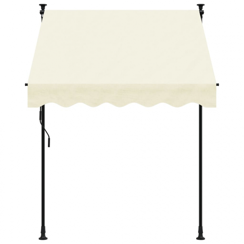 Markise Einziehbar Creme 150x150 cm Stoff und Stahl