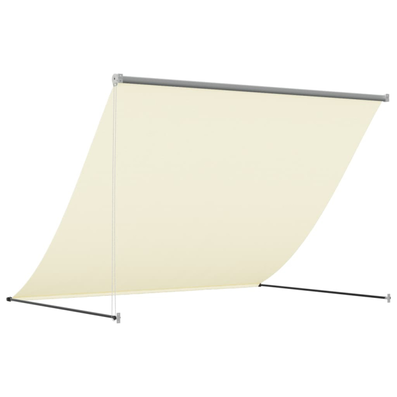 Markise Einziehbar Creme 200x150 cm Stoff und Stahl