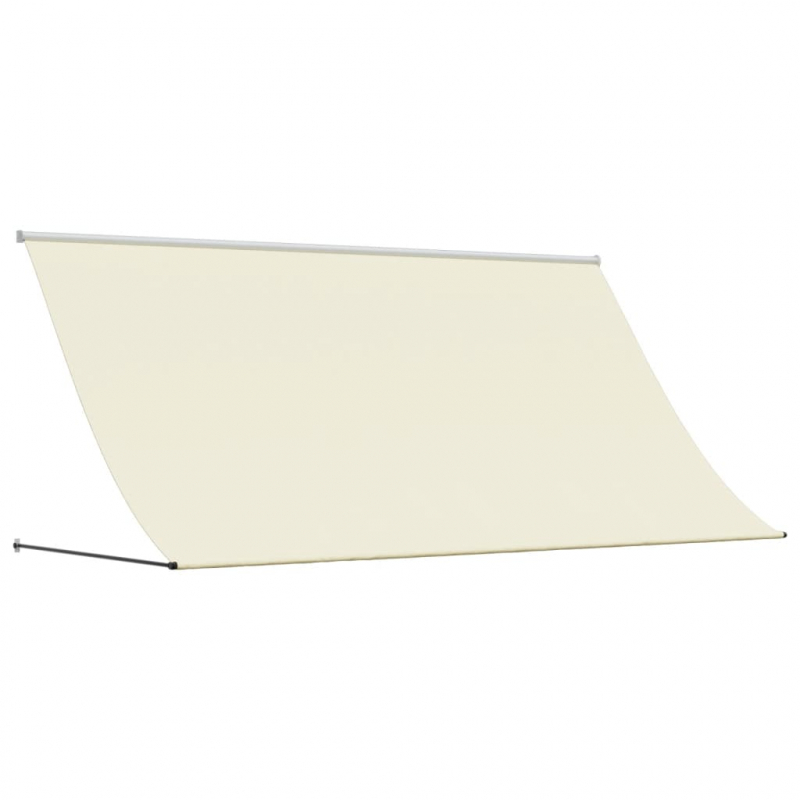 Markise Einziehbar Creme 300x150 cm Stoff und Stahl