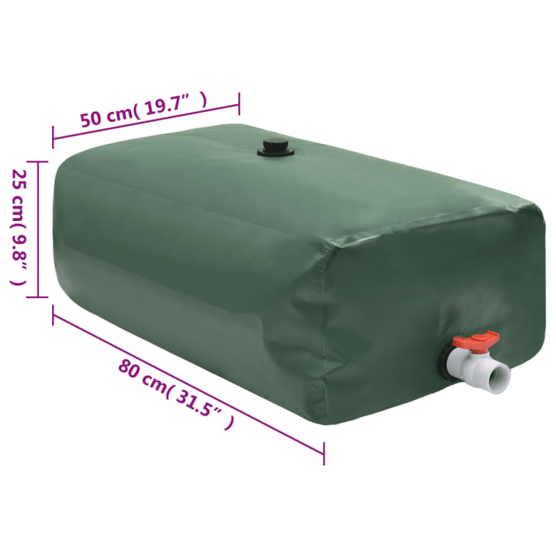 Wassertank mit Wasserhahn Faltbar 100 L PVC