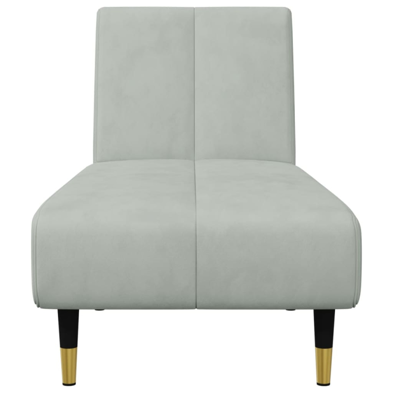 2-tlg. Sofagarnitur Hellgrau Samt