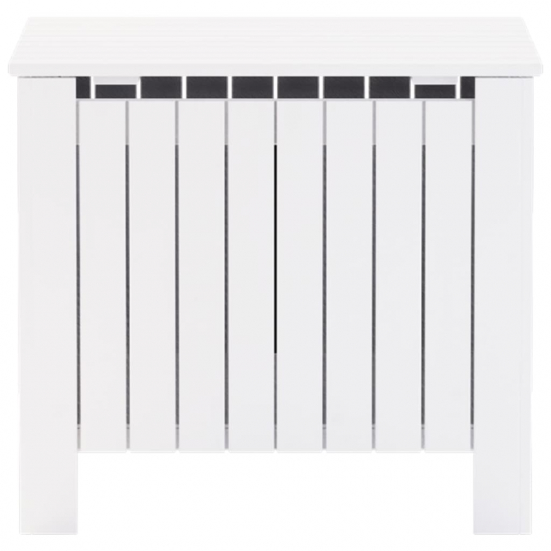 Truhe mit Deckel RANA Weiß 60x49x54 cm Massivholz Kiefer