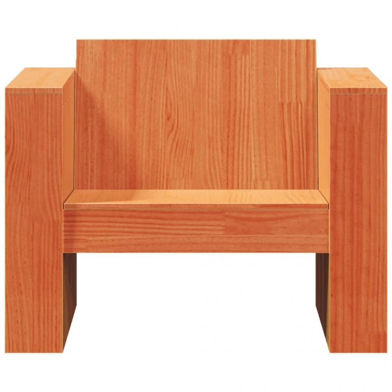 Gartensessel Wachsbraun 79x60x62 cm Massivholz Kiefer