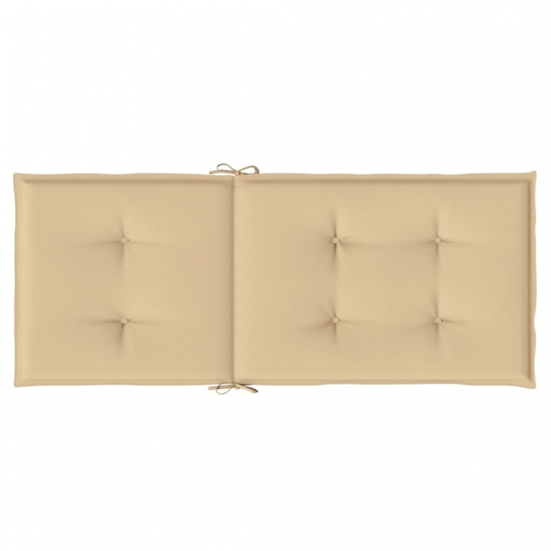 Hochlehner-Auflagen 4 Stk. Melange Beige 120x50x4 cm Stoff