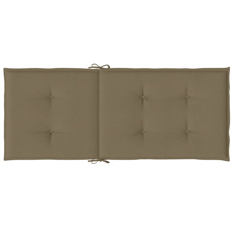 Hochlehner-Auflagen 6 Stk. Melange Taupe 120x50x4 cm Stoff