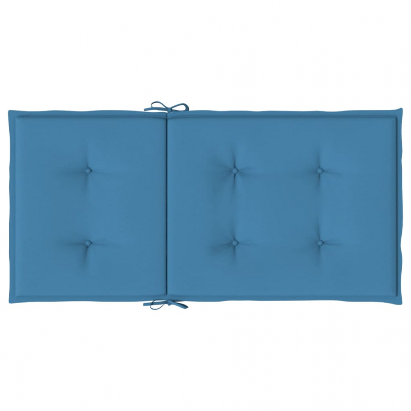 Niedriglehner-Auflagen 2 Stk. Melange Blau 100x50x4 cm Stoff