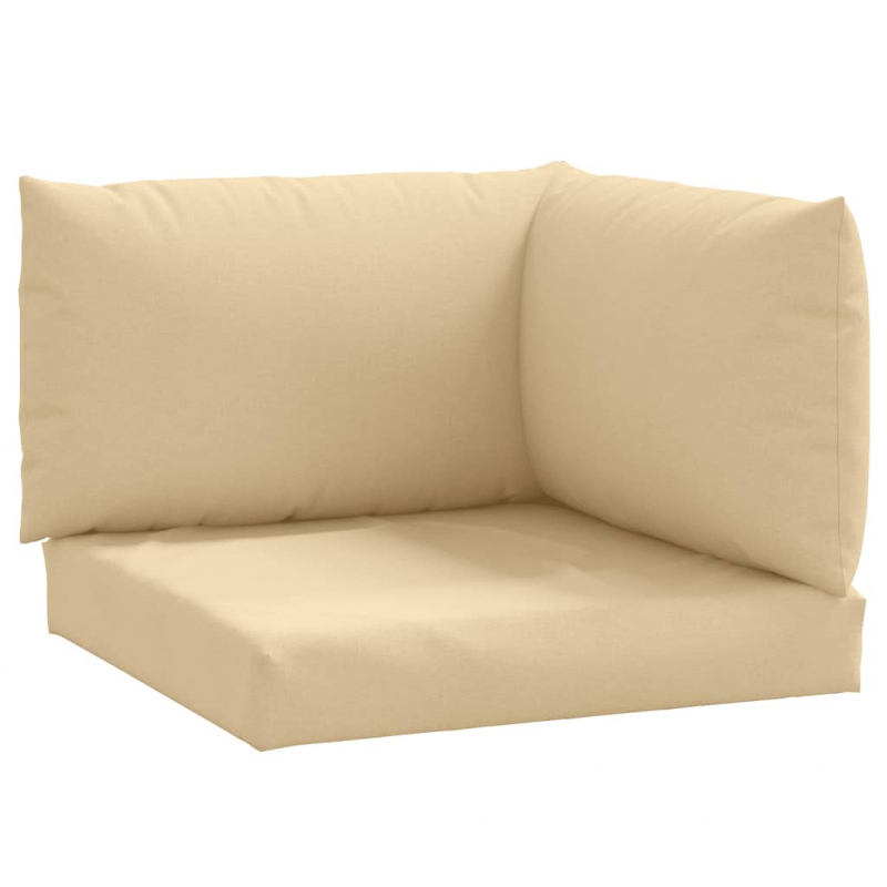 Palettenkissen 3-tlg. Melange Beige Stoff