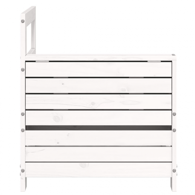 Gartensofa mit Armlehne und Beistelltisch Massivholz Kiefer