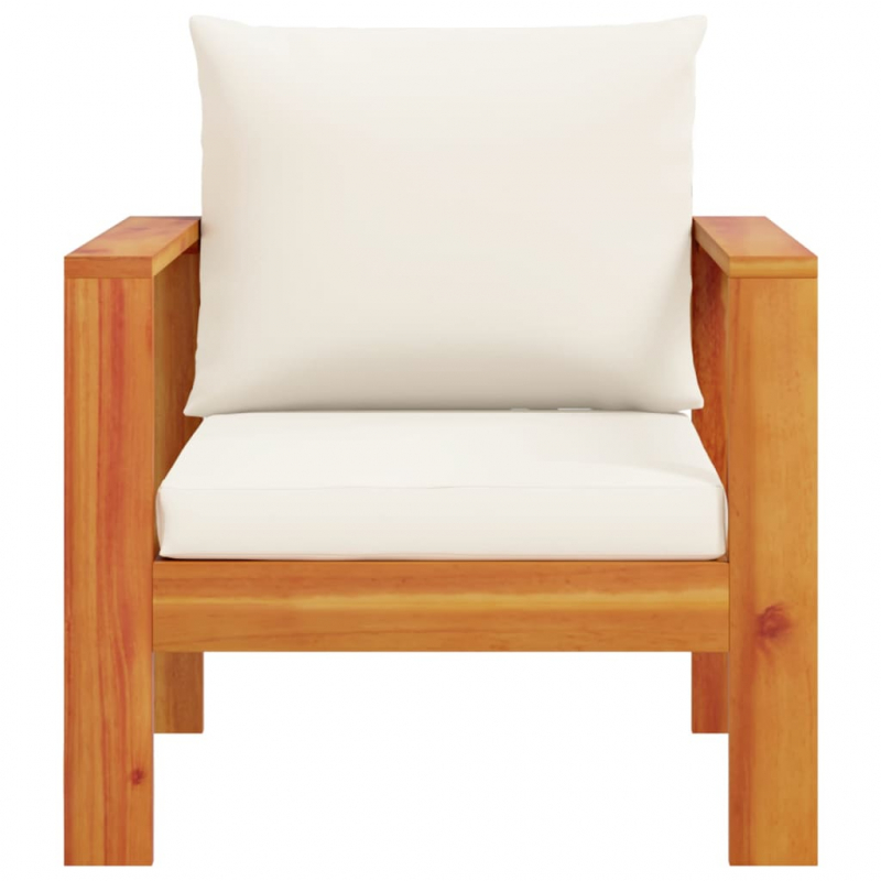 Gartensessel mit Kissen Massivholz Akazie