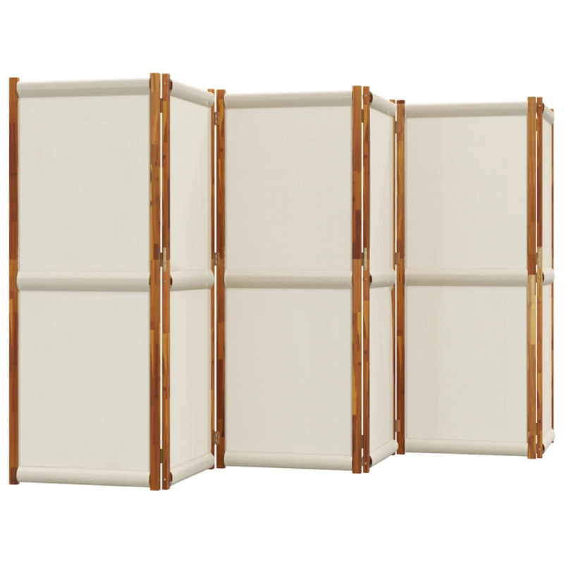 6-tlg. Paravent Hellgrau 420x180 cm