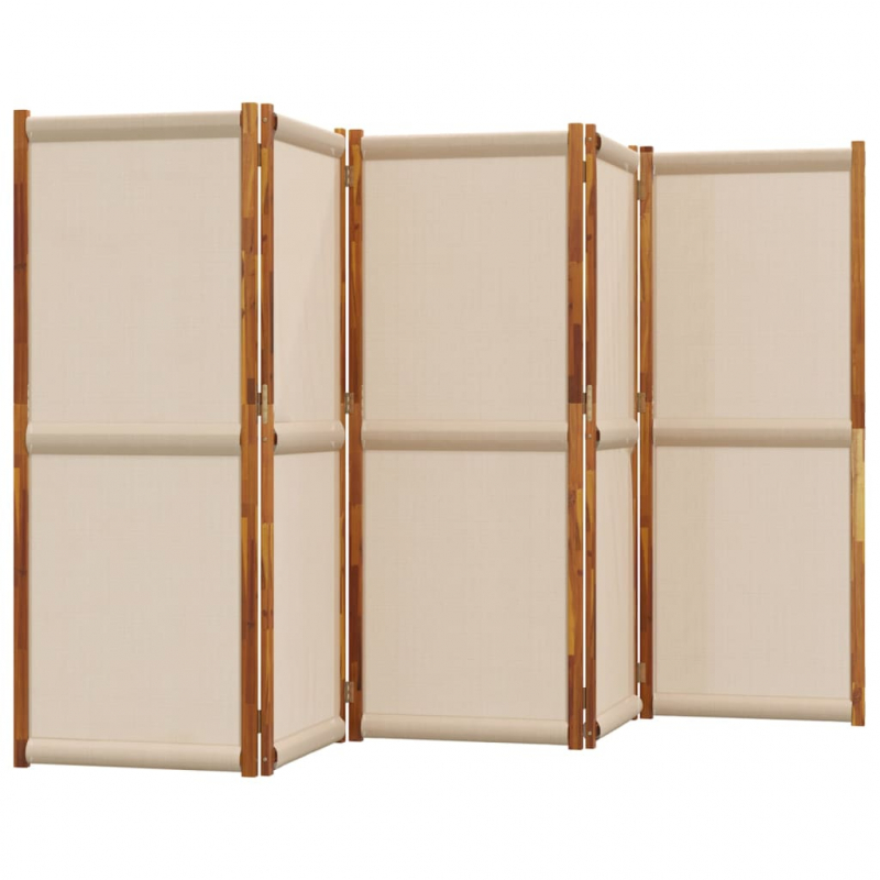 5-tlg. Paravent Taupe 350x180 cm